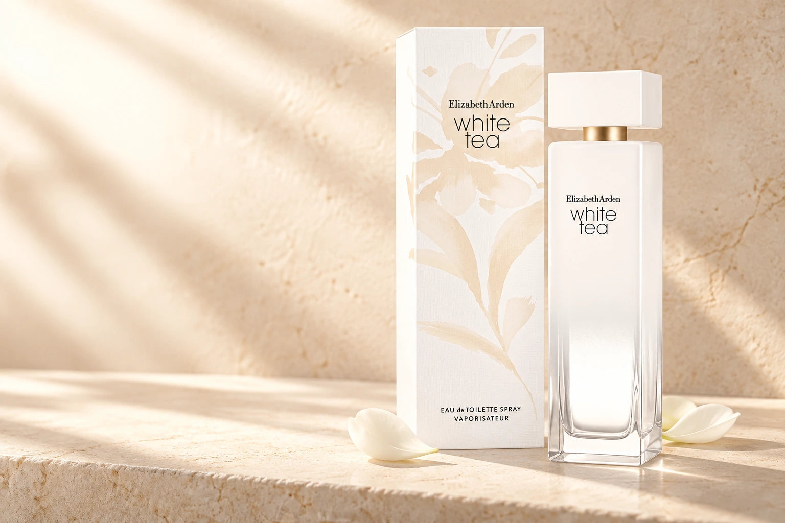 Elizabeth Arden White Tea campaign composition